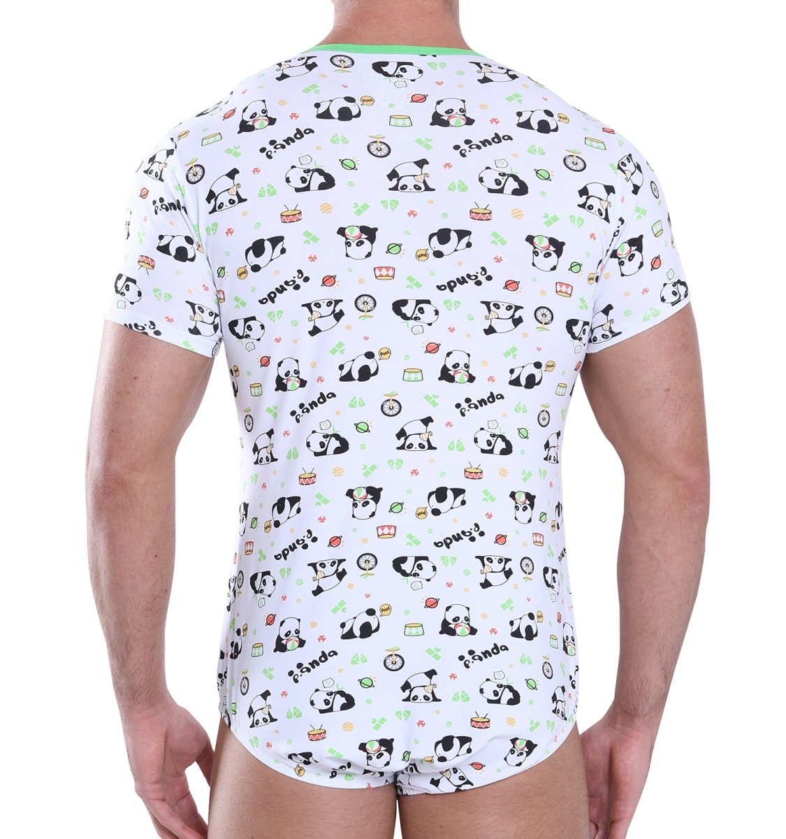 Landofgenie Heren Romper met Lange Mouwen Pyjama Onesie Bodysuit Endelige Romper met Panda Print S Landofgenie Heren Romper met Lange Mouwen Pyjama Onesie Bodysuit Endelige Romper met Panda Print S