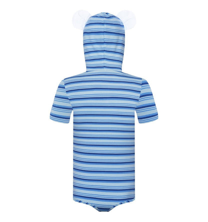 Landofgenie Men Thicker Cotton Onesie with Cap - Blue Color - landofgenie