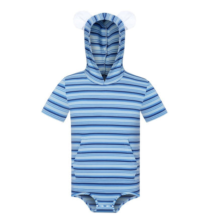 Landofgenie Men Thicker Cotton Onesie with Cap - Blue Color - landofgenie