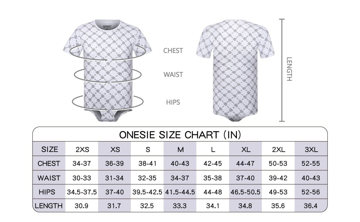 Landofgenie Mens Short Sleeve Onesie - Monoland with Light Gray - landofgenie