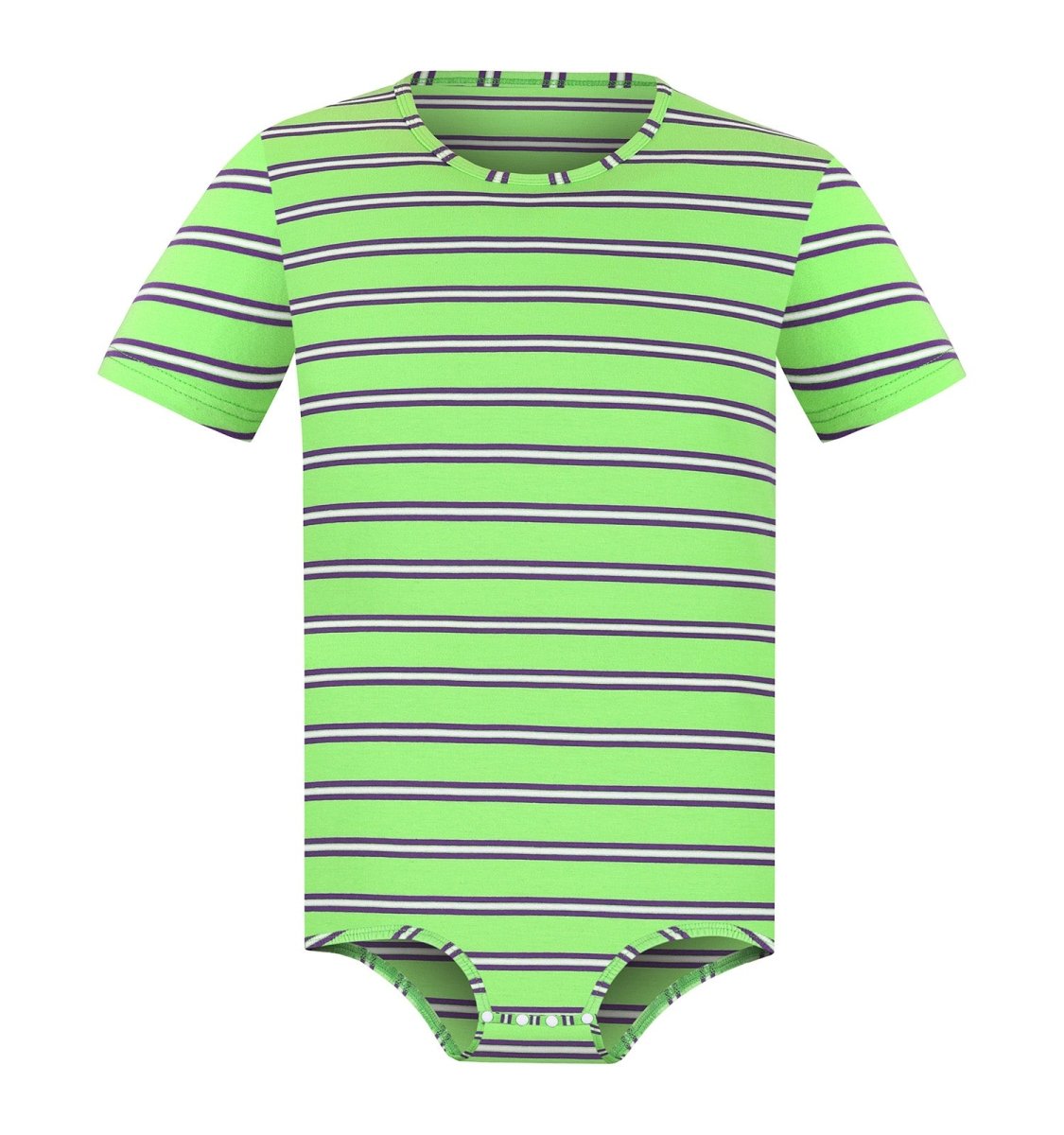 Landofgenie Mens Striped Onesie Short Sleeve Bodysuit - Basic Striped - landofgenie