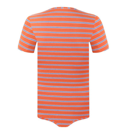 Landofgenie Mens Striped Onesie Short Sleeve Bodysuit - Basic Striped - landofgenie