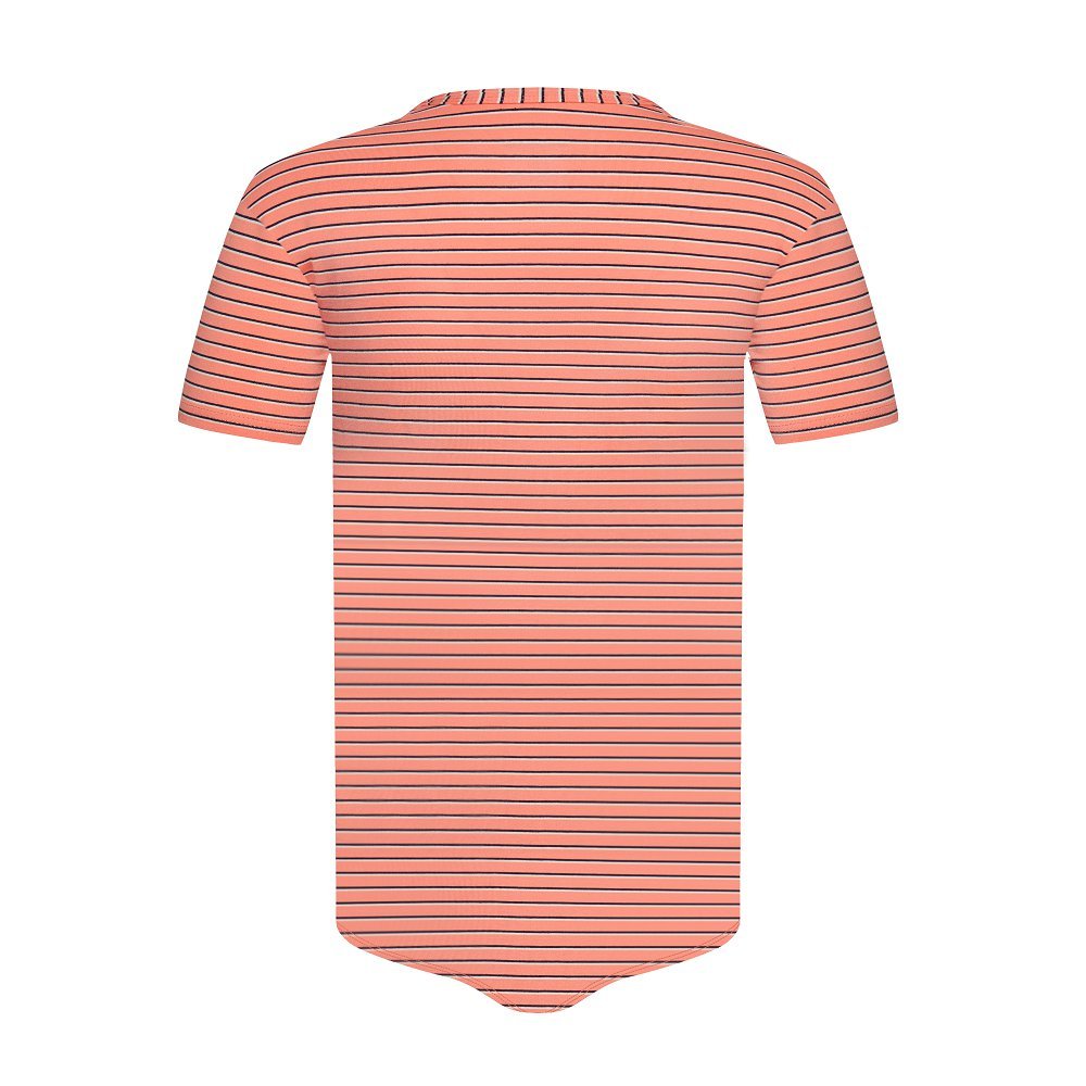 Landofgenie Mens Striped Onesie Short Sleeve Bodysuit Pink - Stripe Maker - landofgenie
