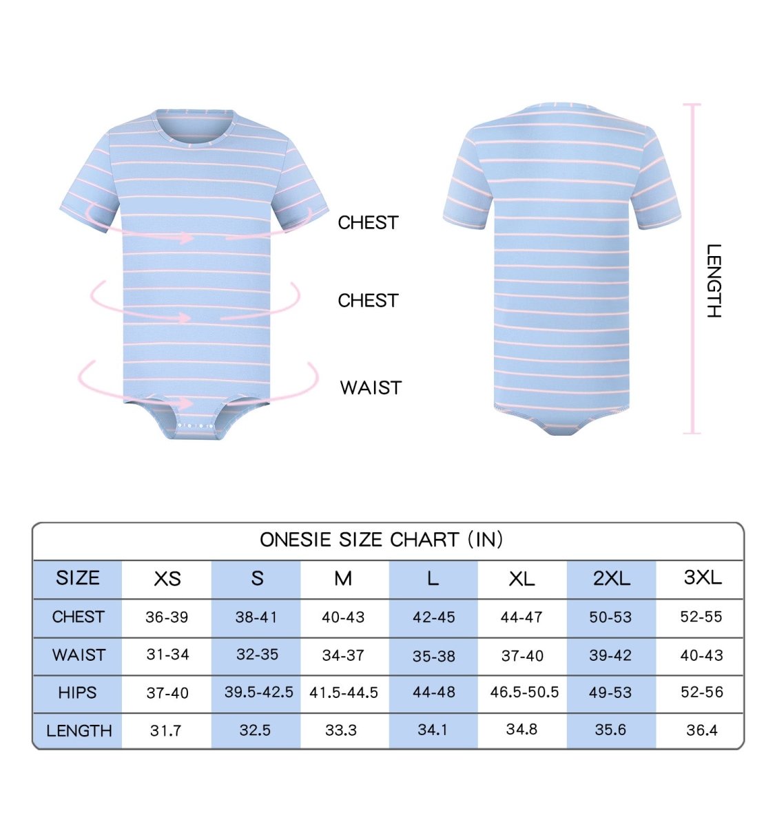 Landofgenie Mens Striped Onesie Short Sleeve Bodysuit - Stripe Men - landofgenie