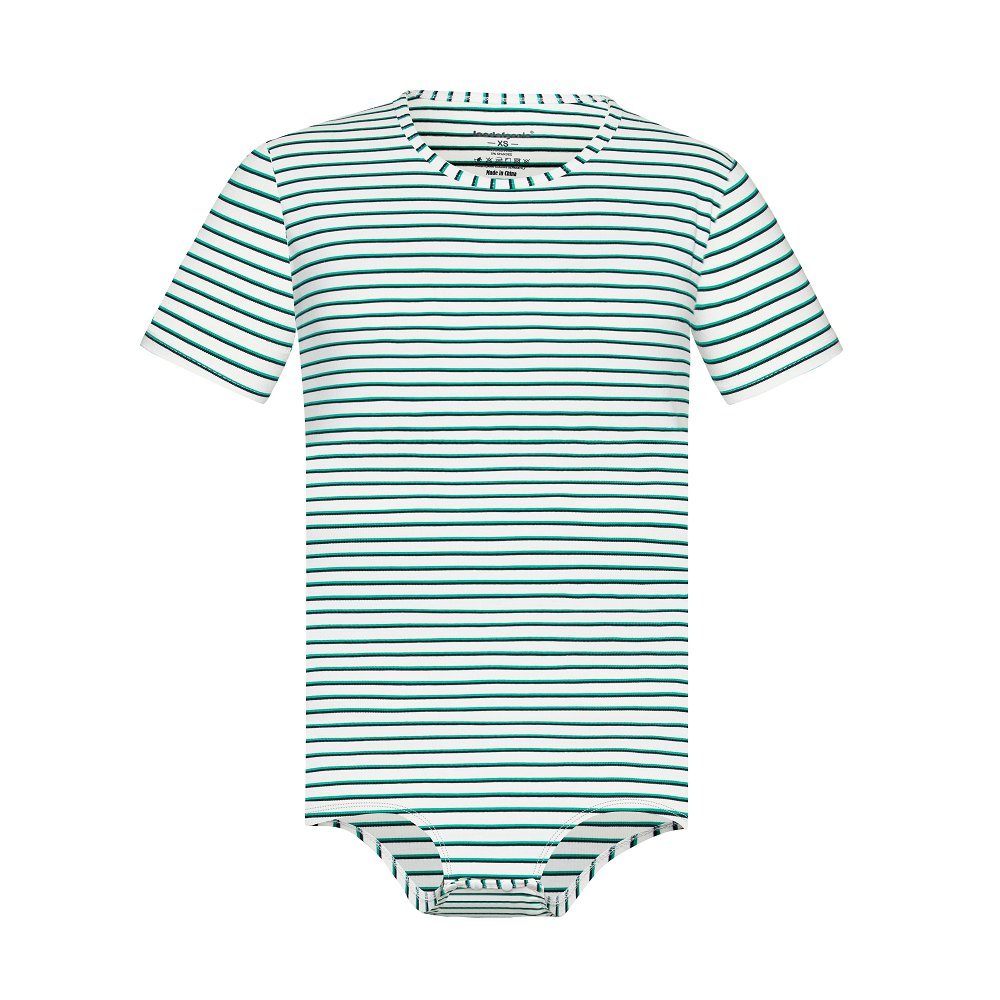 Landofgenie Mens Striped Onesie Short Sleeve Bodysuit White - Stripe Maker - landofgenie