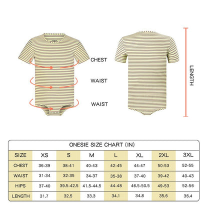 Landofgenie Mens Striped Onesie Short Sleeve Bodysuit Yellow - Stripe Maker - landofgenie