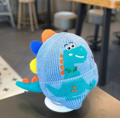 Landofgenie One Size Cotton Knitting Dinosaur Cap - landofgenie