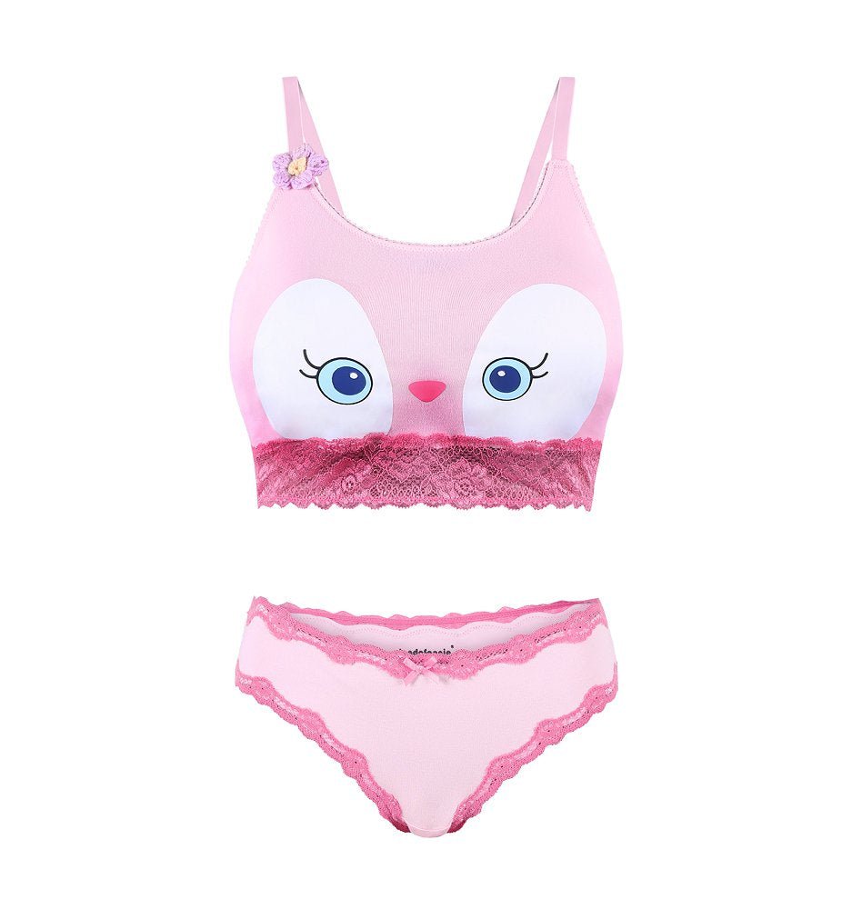 Landofgenie Women Lacy Trim Strap Lingerie Underwear Loungewear Set - Linabell - landofgenie