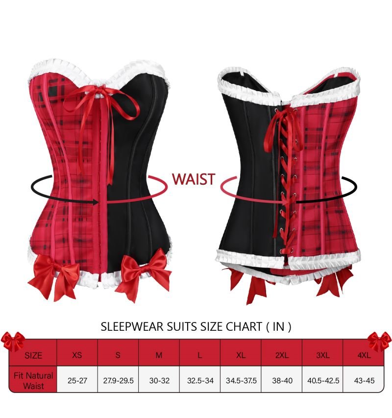 Landofgenie Women's Lace Up Boned Overbust Corset Bustier Bodyshaper Top - Sweet Love - landofgenie
