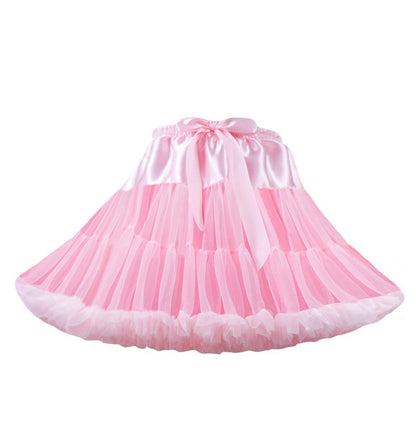 Landofgenie Women's Mesh Tulle Puffy Petticoat Tutu Ballet Bubble Short Ballerina Skirt - Lolita Skirt - landofgenie