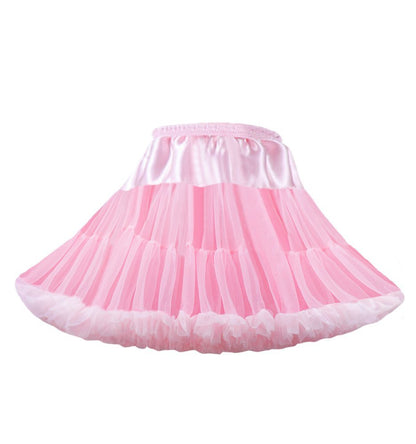 Landofgenie Women's Mesh Tulle Puffy Petticoat Tutu Ballet Bubble Short Ballerina Skirt - Lolita Skirt - landofgenie